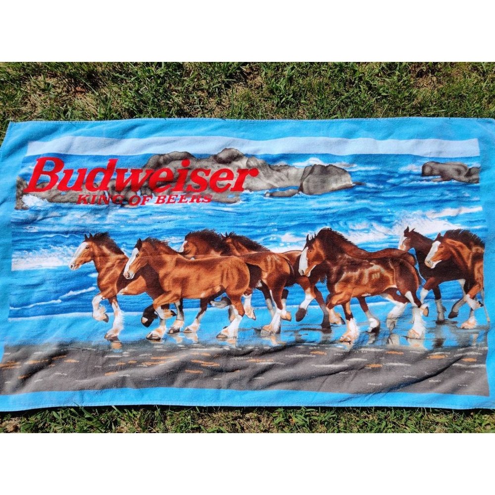 Vintage Budweiser beach towel